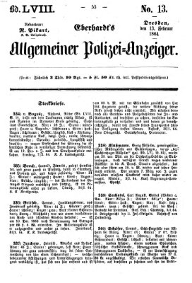 Eberhardt's allgemeiner Polizei-Anzeiger (Allgemeiner Polizei-Anzeiger) Samstag 13. Februar 1864