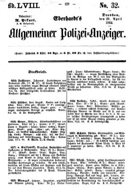 Eberhardt's allgemeiner Polizei-Anzeiger (Allgemeiner Polizei-Anzeiger) Mittwoch 20. April 1864