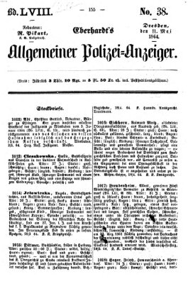 Eberhardt's allgemeiner Polizei-Anzeiger (Allgemeiner Polizei-Anzeiger) Mittwoch 11. Mai 1864