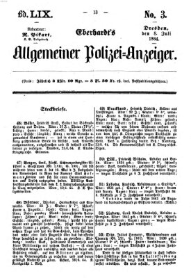 Eberhardt's allgemeiner Polizei-Anzeiger (Allgemeiner Polizei-Anzeiger) Freitag 8. Juli 1864