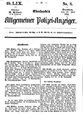 Eberhardt's allgemeiner Polizei-Anzeiger (Allgemeiner Polizei-Anzeiger) Mittwoch 27. Juli 1864