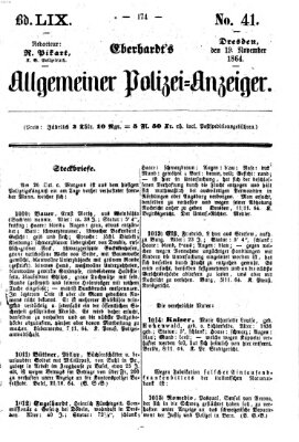 Eberhardt's allgemeiner Polizei-Anzeiger (Allgemeiner Polizei-Anzeiger) Samstag 19. November 1864