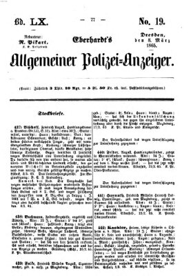 Eberhardt's allgemeiner Polizei-Anzeiger (Allgemeiner Polizei-Anzeiger) Mittwoch 8. März 1865