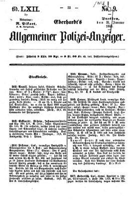 Eberhardt's allgemeiner Polizei-Anzeiger (Allgemeiner Polizei-Anzeiger) Mittwoch 31. Januar 1866