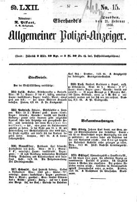 Eberhardt's allgemeiner Polizei-Anzeiger (Allgemeiner Polizei-Anzeiger) Mittwoch 21. Februar 1866