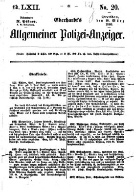 Eberhardt's allgemeiner Polizei-Anzeiger (Allgemeiner Polizei-Anzeiger) Samstag 10. März 1866