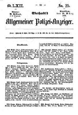 Eberhardt's allgemeiner Polizei-Anzeiger (Allgemeiner Polizei-Anzeiger) Mittwoch 28. März 1866