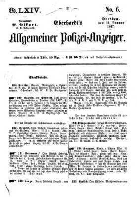 Eberhardt's allgemeiner Polizei-Anzeiger (Allgemeiner Polizei-Anzeiger) Samstag 19. Januar 1867