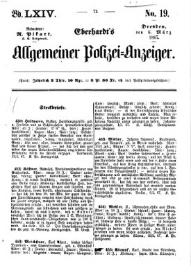 Eberhardt's allgemeiner Polizei-Anzeiger (Allgemeiner Polizei-Anzeiger) Mittwoch 6. März 1867