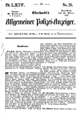 Eberhardt's allgemeiner Polizei-Anzeiger (Allgemeiner Polizei-Anzeiger) Samstag 30. März 1867