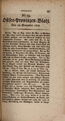 Ostsee-Provinzen-Blatt Donnerstag 25. September 1823