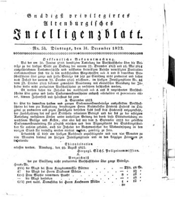 Gnädigst privilegiertes Altenburgisches Intelligenzblatt