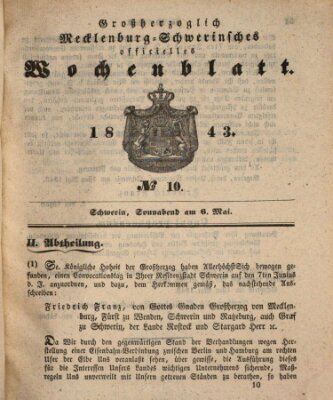Großherzoglich-Mecklenburg-Schwerinsches officielles Wochenblatt