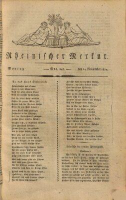 Rheinischer Merkur Montag 14. November 1814