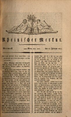 Rheinischer Merkur Mittwoch 15. Februar 1815