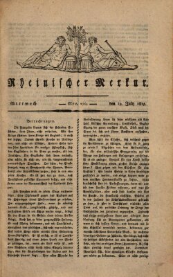 Rheinischer Merkur Mittwoch 19. Juli 1815