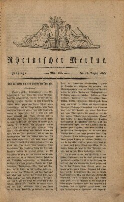 Rheinischer Merkur Freitag 18. August 1815
