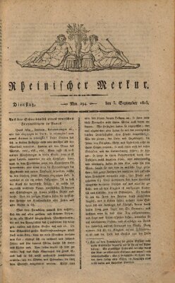 Rheinischer Merkur Dienstag 5. September 1815