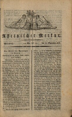 Rheinischer Merkur Mittwoch 27. September 1815