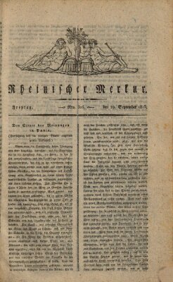 Rheinischer Merkur Freitag 29. September 1815