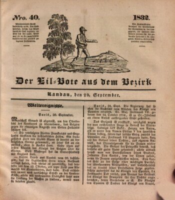 Der Eil-Bote aus dem Bezirk (Der Eilbote) Samstag 29. September 1832