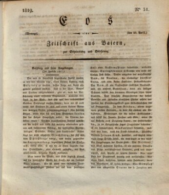 Eos Dienstag 20. April 1819