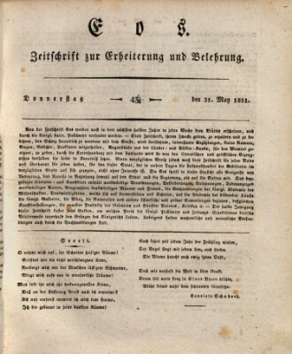 Eos Donnerstag 31. Mai 1821