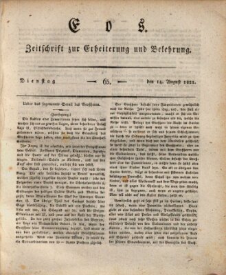 Eos Dienstag 14. August 1821