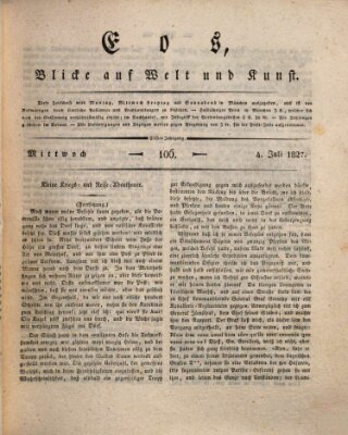 Eos Mittwoch 4. Juli 1827