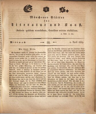 Eos Mittwoch 1. April 1829
