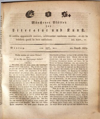 Eos Montag 10. August 1829