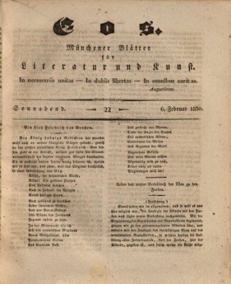 Eos Samstag 6. Februar 1830