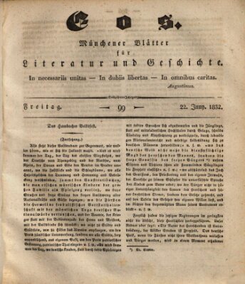 Eos Freitag 22. Juni 1832