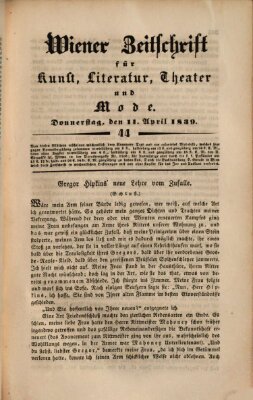 Wiener Zeitschrift für Kunst, Literatur, Theater und Mode Donnerstag 11. April 1839