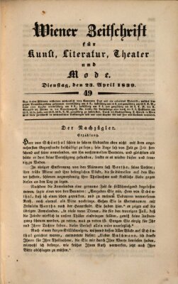 Wiener Zeitschrift für Kunst, Literatur, Theater und Mode Dienstag 23. April 1839
