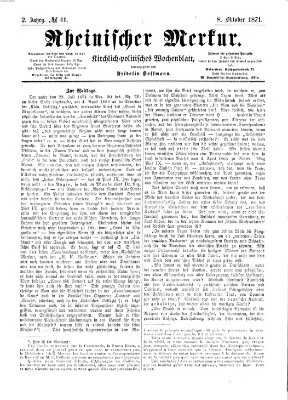 Rheinischer Merkur (Deutscher Merkur) Sonntag 8. Oktober 1871