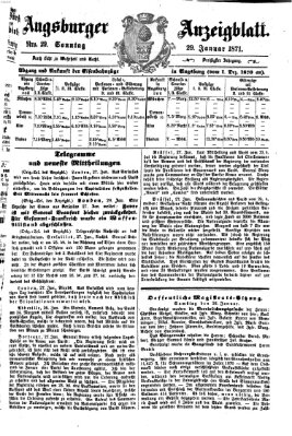 Augsburger Anzeigeblatt Sonntag 29. Januar 1871