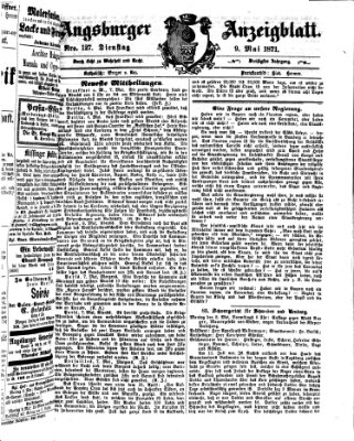 Augsburger Anzeigeblatt Dienstag 9. Mai 1871