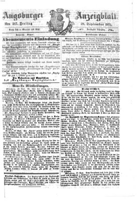Augsburger Anzeigeblatt Freitag 29. September 1871
