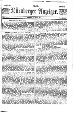 Nürnberger Anzeiger Sonntag 19. Februar 1871