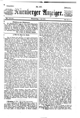 Nürnberger Anzeiger Donnerstag 1. Juni 1871