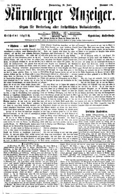 Nürnberger Anzeiger Donnerstag 29. Juni 1871