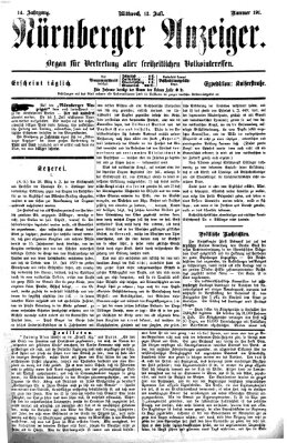 Nürnberger Anzeiger Mittwoch 12. Juli 1871