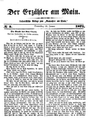 Der Erzähler am Main (Beobachter am Main und Aschaffenburger Anzeiger) Donnerstag 12. Januar 1871