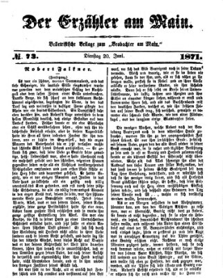 Der Erzähler am Main (Beobachter am Main und Aschaffenburger Anzeiger) Dienstag 20. Juni 1871