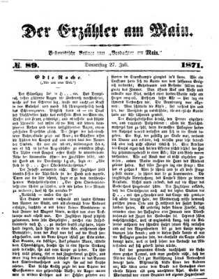 Der Erzähler am Main (Beobachter am Main und Aschaffenburger Anzeiger) Donnerstag 27. Juli 1871