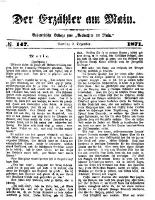 Der Erzähler am Main (Beobachter am Main und Aschaffenburger Anzeiger) Samstag 9. Dezember 1871