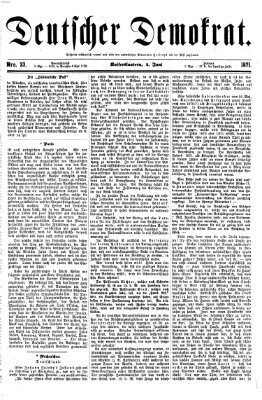 Deutscher Demokrat (Pfälzische Volkszeitung) Sonntag 4. Juni 1871