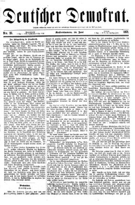 Deutscher Demokrat (Pfälzische Volkszeitung) Sonntag 18. Juni 1871