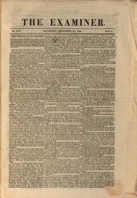 Examiner Samstag 16. Dezember 1843